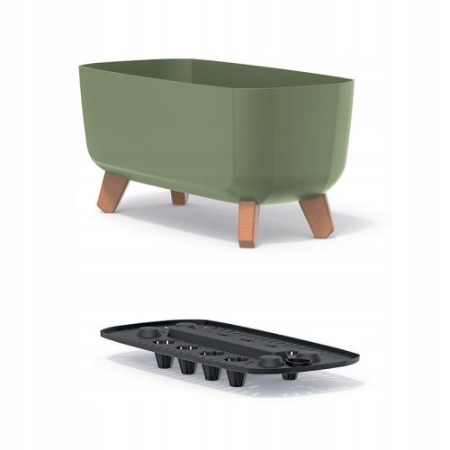  Prosperplast virágcserép 58 cm x 24 x 23,5 cm műanyag árnyalatú zöld