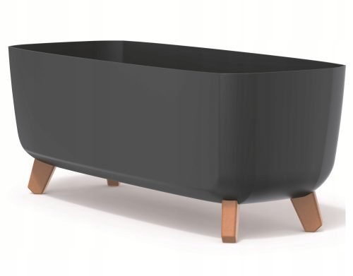  Prosperplast virágcserép 58 cm x 24 x 23,5 cm műanyag szürke és ezüst árnyalatok