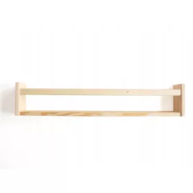   Polc a gyerekszobába - Montessori skandináv természetes fa polc