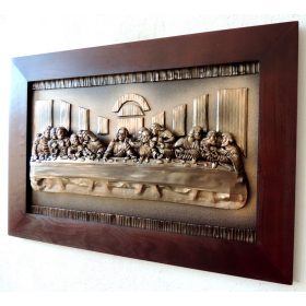 Falfestészet - Kép fakeretben AZ UTOLSÓ VACSORA S7-9