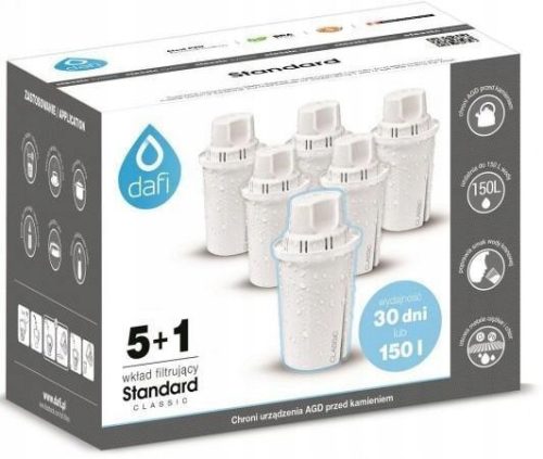 Vízszűrő utántöltés - SZŰRŐKAZETT DAFI CLASSIC BRITA 5+1 CRYSTAL 6 DB