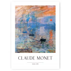   Poszter - Plakát CLAUDE MONET SUNRISE PLAKÁT B2 50x70 #290 db keret nélkül 50 x 70 cm