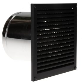   Szellőzőrács - Bemenet és levegő kimenet 160 DARCO fekete matt