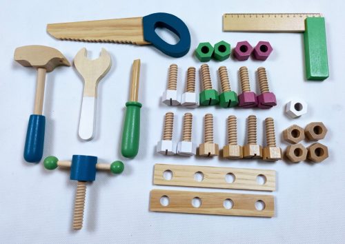 Játék kis mestereknek - Fa DIY szerszámkészlet 29el.