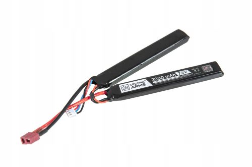 Alkatrész airsoft fegyverekhez - Lipo 7,4v 2000mah 15/30c akkumulátor - 2 moduláris