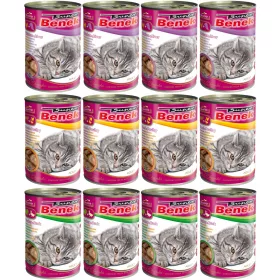   Konzerv macskáknak - Super Benek macskaeledeldarabok keverék ízek 12 x 415 g