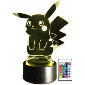   Gyermek éjszakai lámpa - POKEMON PIKACHU PIKACZU 3D LED LÁMPA GYERMEKEKNEK
