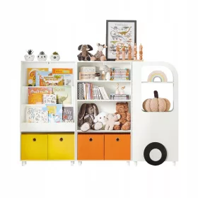   Könyvespolc a gyerekszobába - Gyerekszekrény a játékhoz KMB67+8+9
