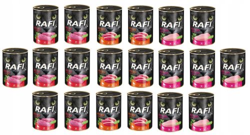 Konzerv macskáknak - RAFI Mix 20x400g-os konzervkészlet macskáknak
