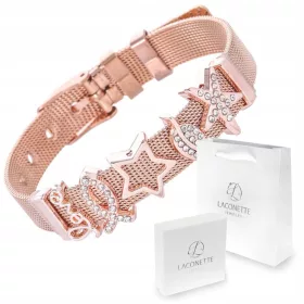  Pink Charms karkötő csillag, Ichthys, szerelem