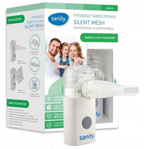 Gyermek inhalátor - Sanita Silent Mesh Sanita háló inhaláló + USB