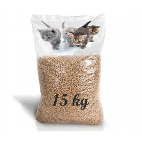   Alom nyulaknak és kis rágcsálóknak - PELLET FENYŐ ALOM MACSKA DISZNÓS NYULNAK 15KG