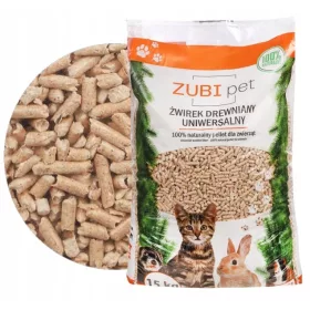   Alom nyulaknak és kis rágcsálóknak - Világos kavicsos pellet a macska sertéshez 15 kg -os sertéshez