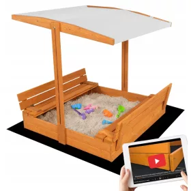   Homokozó - Fából készült tető homokozó impregnált 120