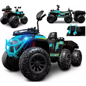   Elektromos quad gyerekeknek - ATV QUAD 4X4 egy hatalmas akkumulátorhoz egy pótkocsival