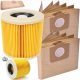 Alkatrészek, tartozékok - 10x SZŰRŐZSÁK A KARCHER WD3 MV3 WD 3 PORSZÍVÓHOZ