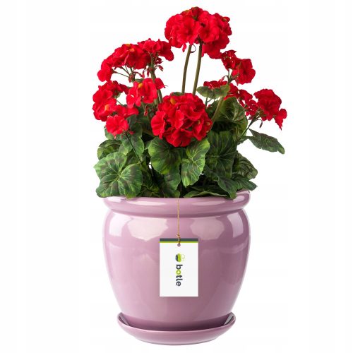  Palack virágcserép 28 cm x 28 x 30,5 cm átmérő 28 cm kerámia rózsaszín árnyalatok