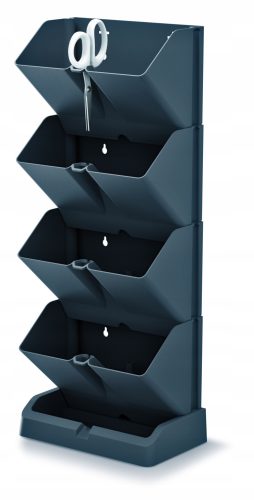 Virágcserepek - Prosperplast virágcserép 20 cm x 12 x 48 cm átmérőjű 12 cm műanyag fekete