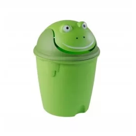   Háztartási hulladékgyűjtő - Egy 7 liter zöld szemétbéka billenő kosárja