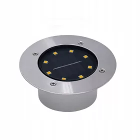   TOOLIGHT beágyazott napelemes lámpa, ezüst, 4,5 cm, 1 db.