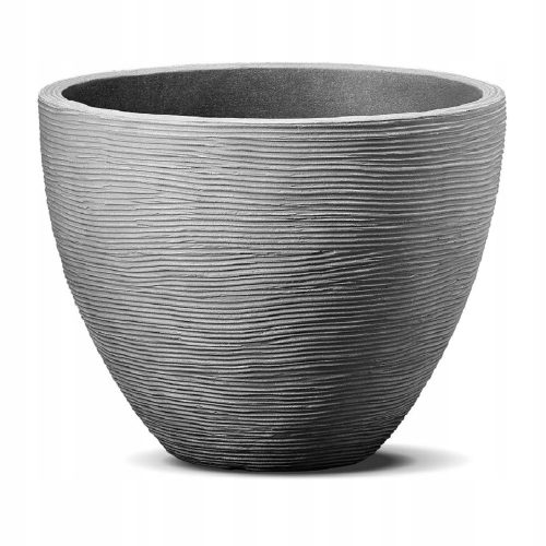  Teraszos virágcserép 40 cm x 40 x 31 cm átmérő 40 cm műanyag szürke és ezüst árnyalatok