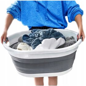   Ruhakosár - Artnico 39l szabadon álló szennyeskosár, fehér, szürke és ezüst árnyalatokkal