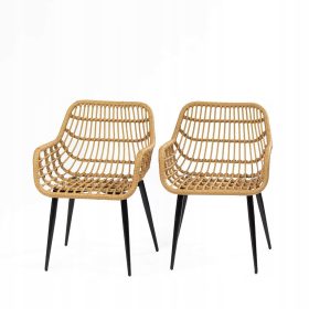   Kerti szék - Rattan szék 2 darab a nappali kert étkezőjéhez