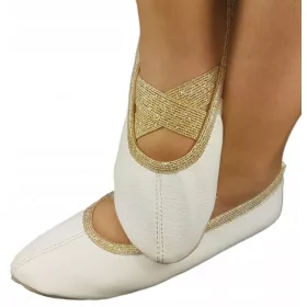   Balettcipők - Ballerinas fehér ballerinák a tánc ritmikáinak r.38