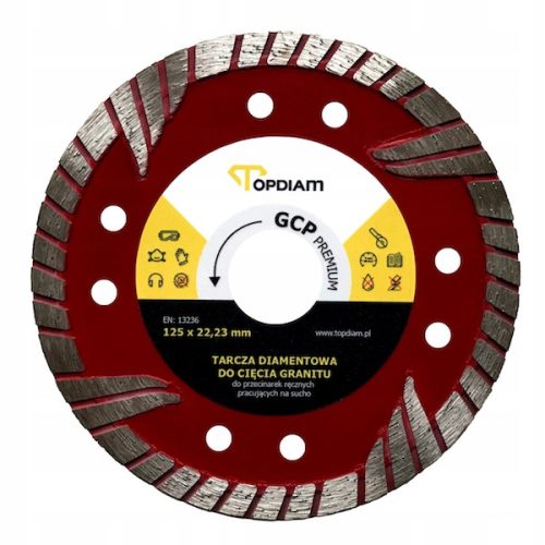 Gyémánt tárcsa gránithoz 125 mm - Topdiam GCP
