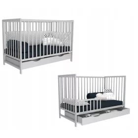  MAŁGOSIA ágy, szürke fiók, kanapé, 120x60