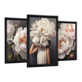   Falfestészet - Kép nappali hálószoba poszterkeret készlet 3 darabból