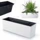  Prosperplast virágcserép 60 cm x 20 x 20 cm átmérőjű 20 cm műanyag fehér