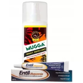   Mugga Deet szúnyog- és kullancs spray 50% 75 ml + Entil gél csípésre Entil csípés 8 ml 8 g