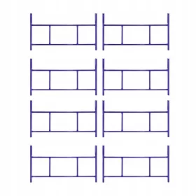 Varsói állványkeret, 20x festett keret