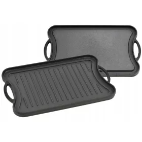   Grillrács - Öntöttvas lap Kétoldalas GRILL Grill serpenyő