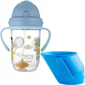    Doidy Cup kék 3 m+ 200 ml + Canpol Babies Bonjour Paris kiömlésmentes csésze 270 ml