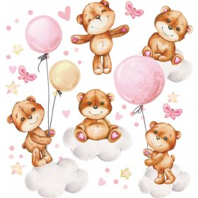   Gyermek falragaszok - Falimatricák misie felhők 100x100cm mc7