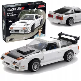    Cada építőelem készlet fehér Mazda RX-7 manga Initial-D
