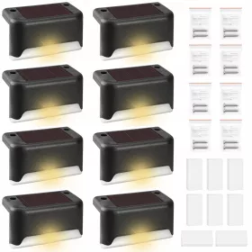   Földbe szúrható lámpa - 8x LED -es napfény lámpa a terasz lépcsőkhöz