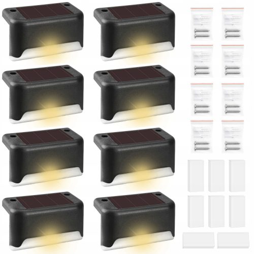 Földbe szúrható lámpa - 8x LED -es napfény lámpa a terasz lépcsőkhöz