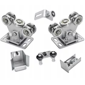   Tolókapu görgők - Szürke kerti sebességváltó, 120x50x60cm rattan pe