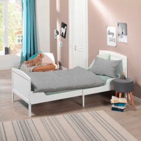   Egyszemélyes ágy gyerekeknek - FA GYERMEKÁGY, NÖVEKEDŐ, FEHÉR 80x130-200