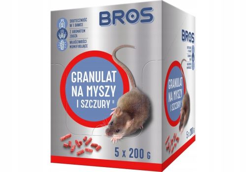 Egerek és patkányok elleni védelem - Egér és patkányok Bros 1 kg -os méreg