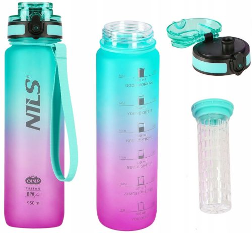 Shaker, edzőtermi palack - Tritan palack vizes palack BPA-mentes 950 ml