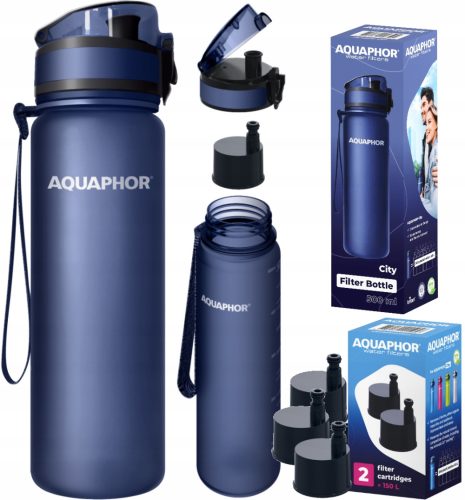 Vízszűrő palack - Aquaphor City szűrő palack 0,5 l + 3 szűrő