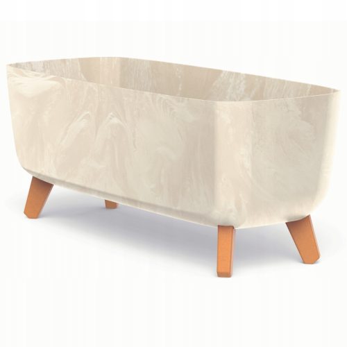  Virágcserép DTU24 58 cm x 24 x 24 cm, krémszínű műanyag
