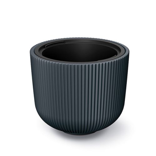  Prosperplast virágcserép 24 cm x 24 x 20 cm átmérő 24 cm műanyag fekete, grafit