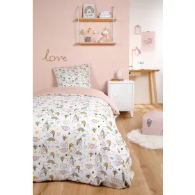 Gyapot ágynemű gyermekek számára egyszarvú 140 x 200