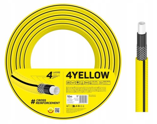  Kerti tömlő 4 YELLOW 1" 10 m Cellfast
