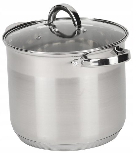 Fazék - ACÉL EDÉNY 12L fedéllel 28cm MAGAS indukció